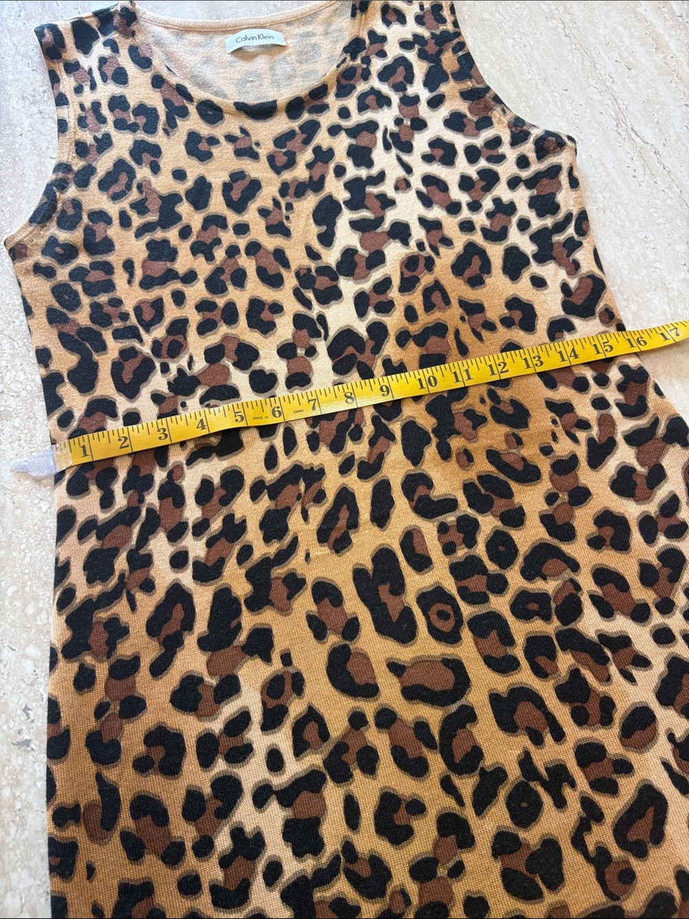 NWOT Calvin Klein Animal Print stretchy dress - Picture 7 of 10